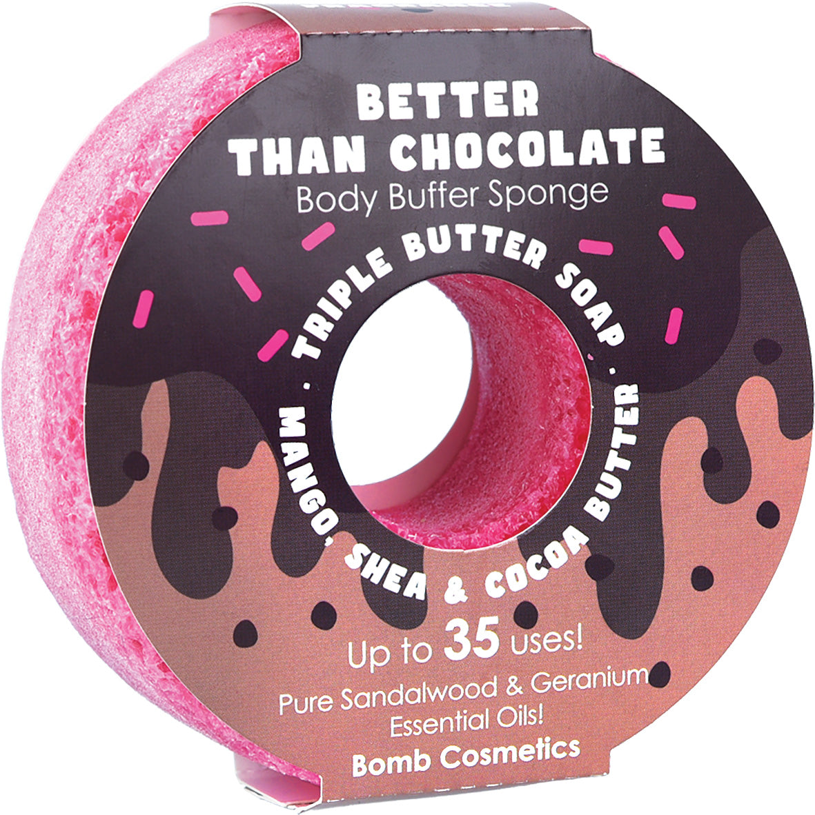 bomb cosmetics Better Than Chocolate Body Buffer Sponge Sale | Cosmetics