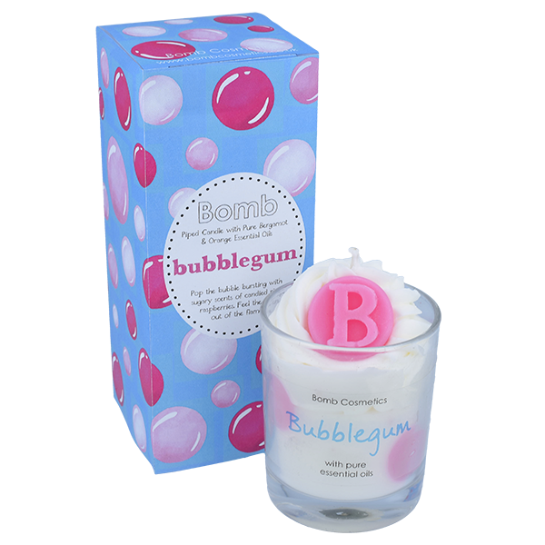 Bubblegum Piped Glass Candle