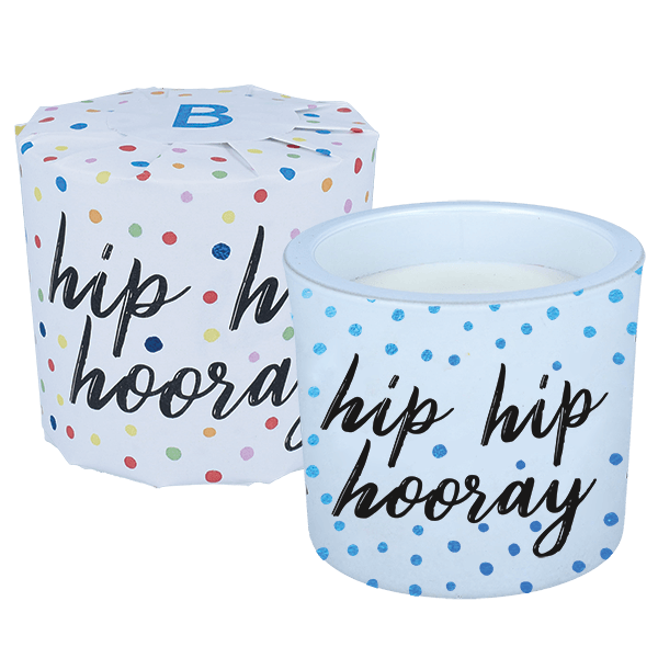 Hip Hip Hooray Wrapped Candle