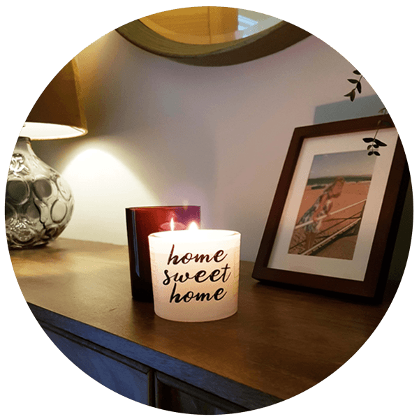 Home Sweet Home Wrapped Candle