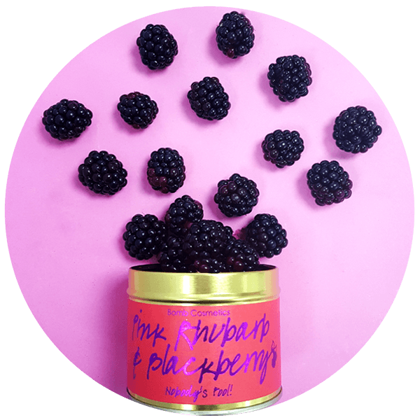 Pink Rhubarb & Blackberry Tinned Candle