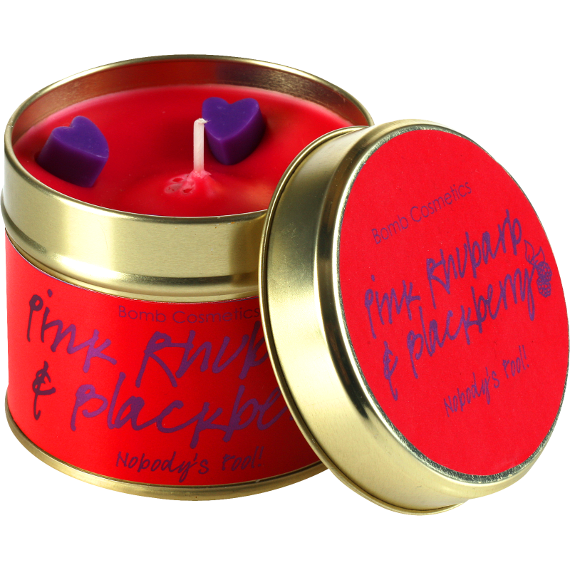 Pink Rhubarb & Blackberry Tinned Candle