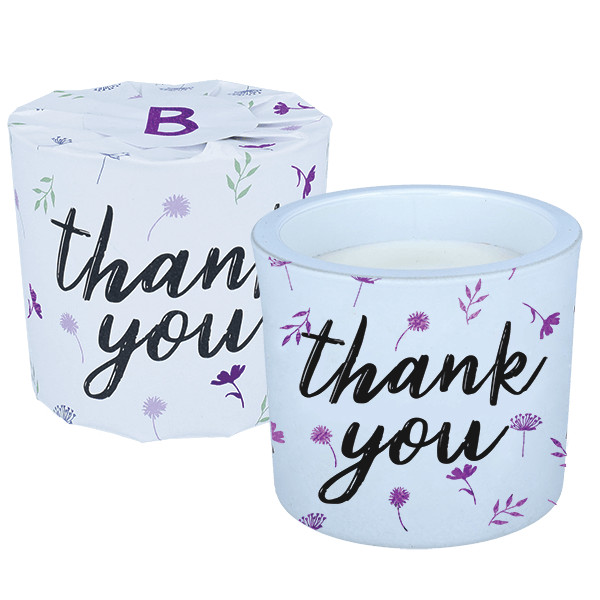 Thank You Wrapped Candle