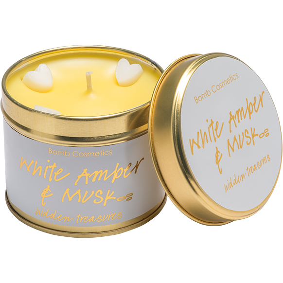 White Amber & Musk Tinned Candle
